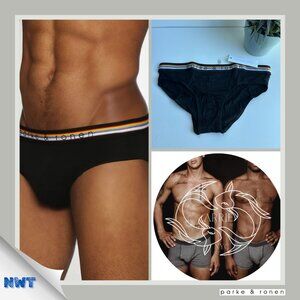 Parke & Ronen - Solid Low Rise Brief - Eclipse Black (M)